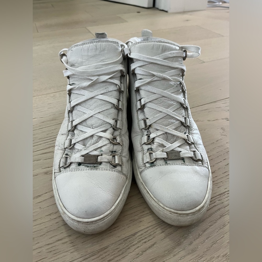 Men’s White Leather Balenciaga Hightop Size 42 (9)